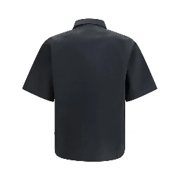Black Cotton Shortsleeve Shirt