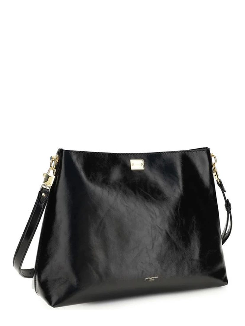 Black Calf Leather Bos Taurus Shoulder Bag