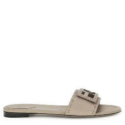 Gray Calf Leather Bos Taurus Sandals