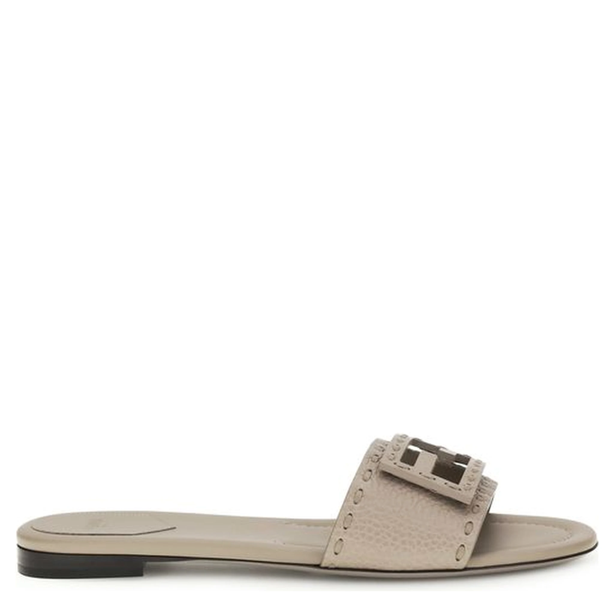 Gray Calf Leather Bos Taurus Sandals
