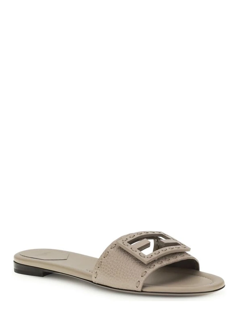 Gray Calf Leather Bos Taurus Sandals