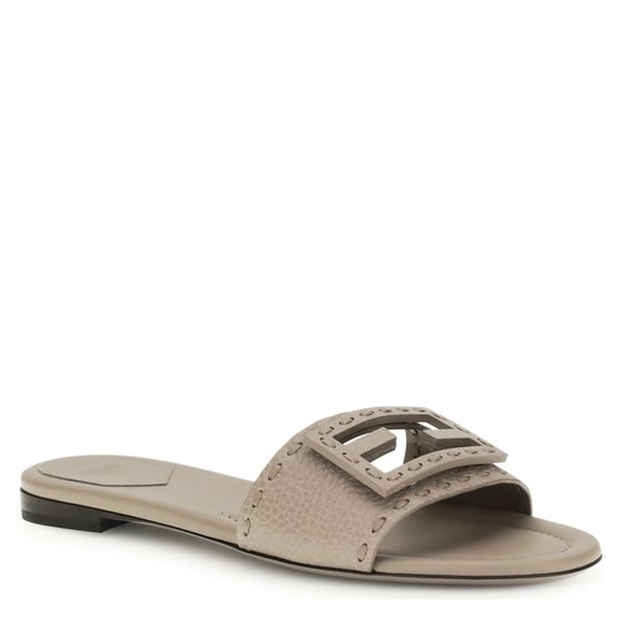Gray Calf Leather Bos Taurus Sandals