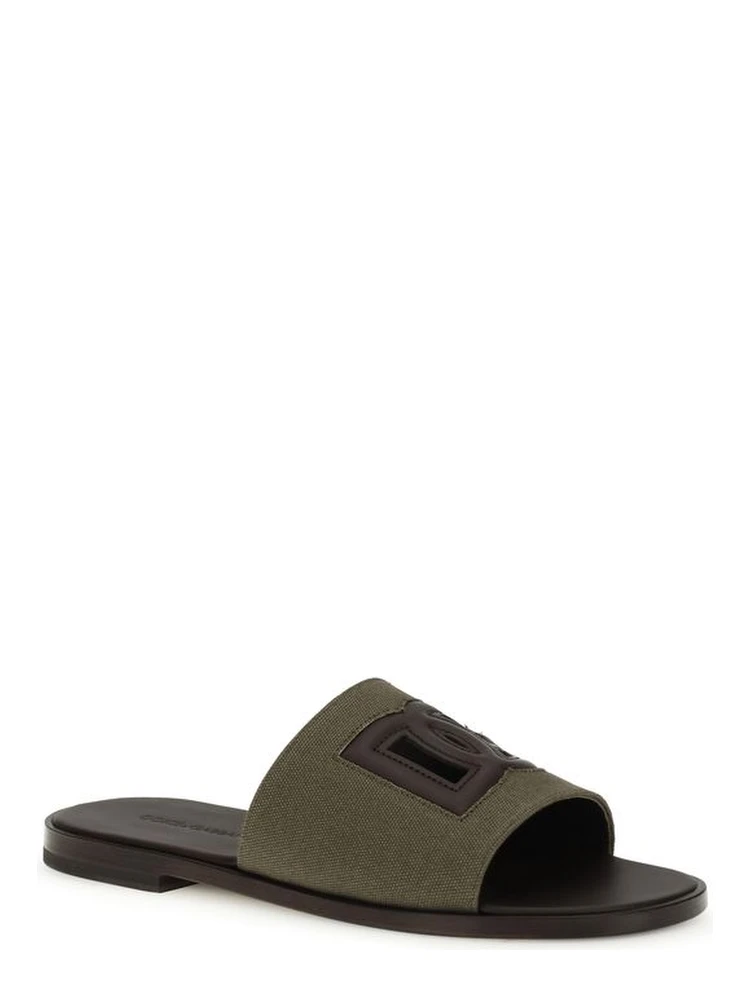 Bicolor Canvas Flat Sandals alternative