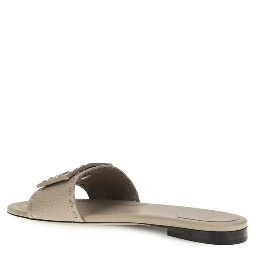 Gray Calf Leather Bos Taurus Sandals