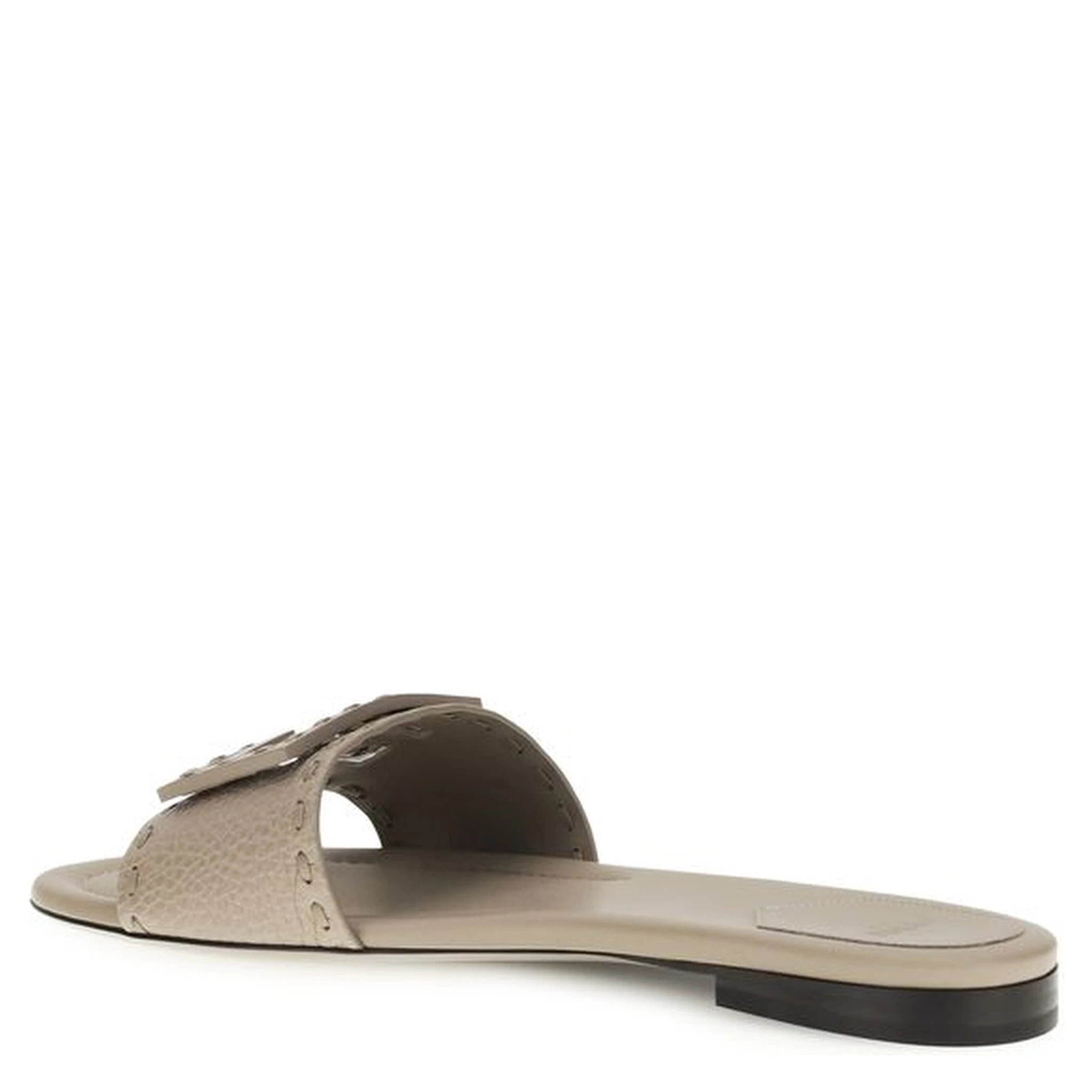 Gray Calf Leather Bos Taurus Sandals