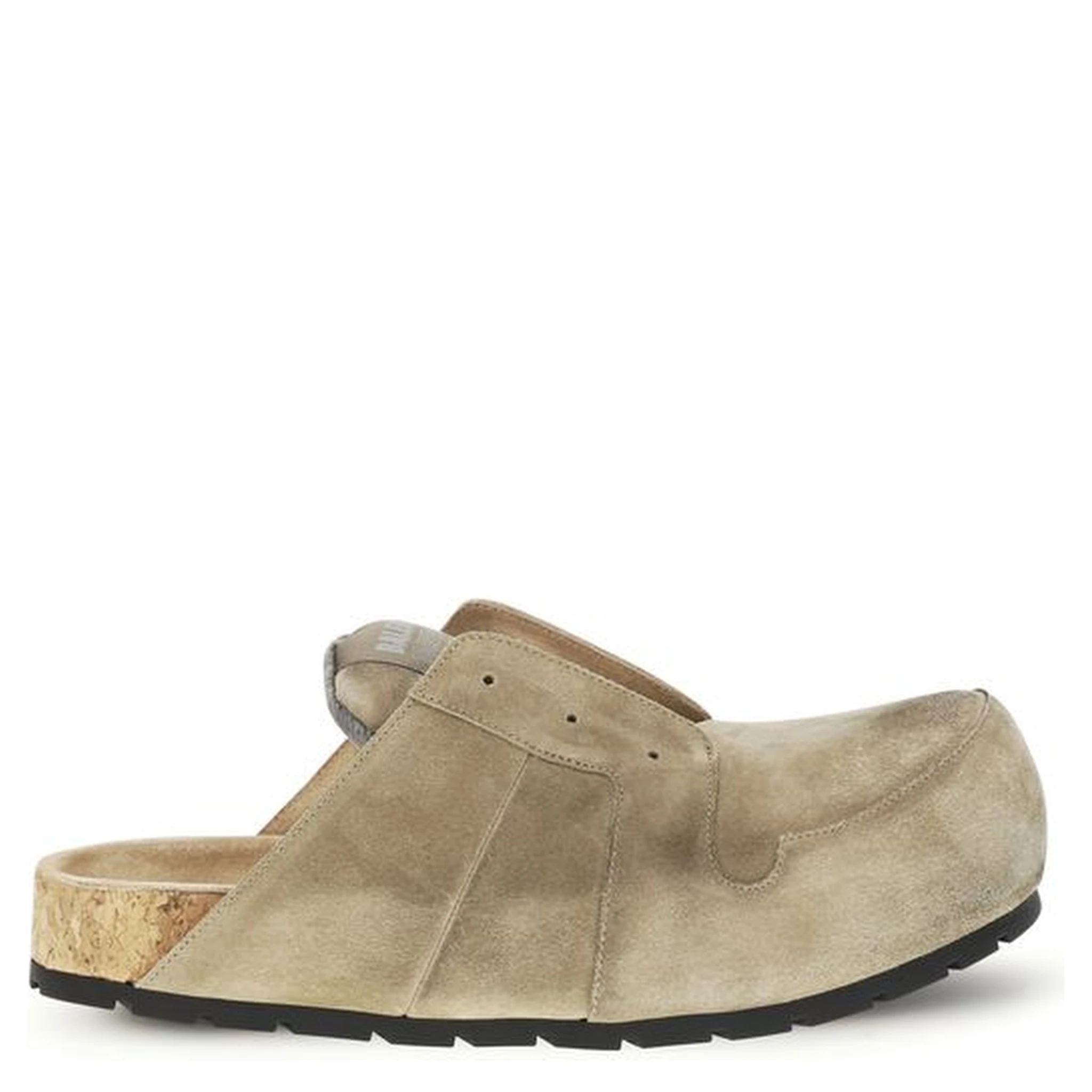 Beige Calf Leather Bos Taurus Mules