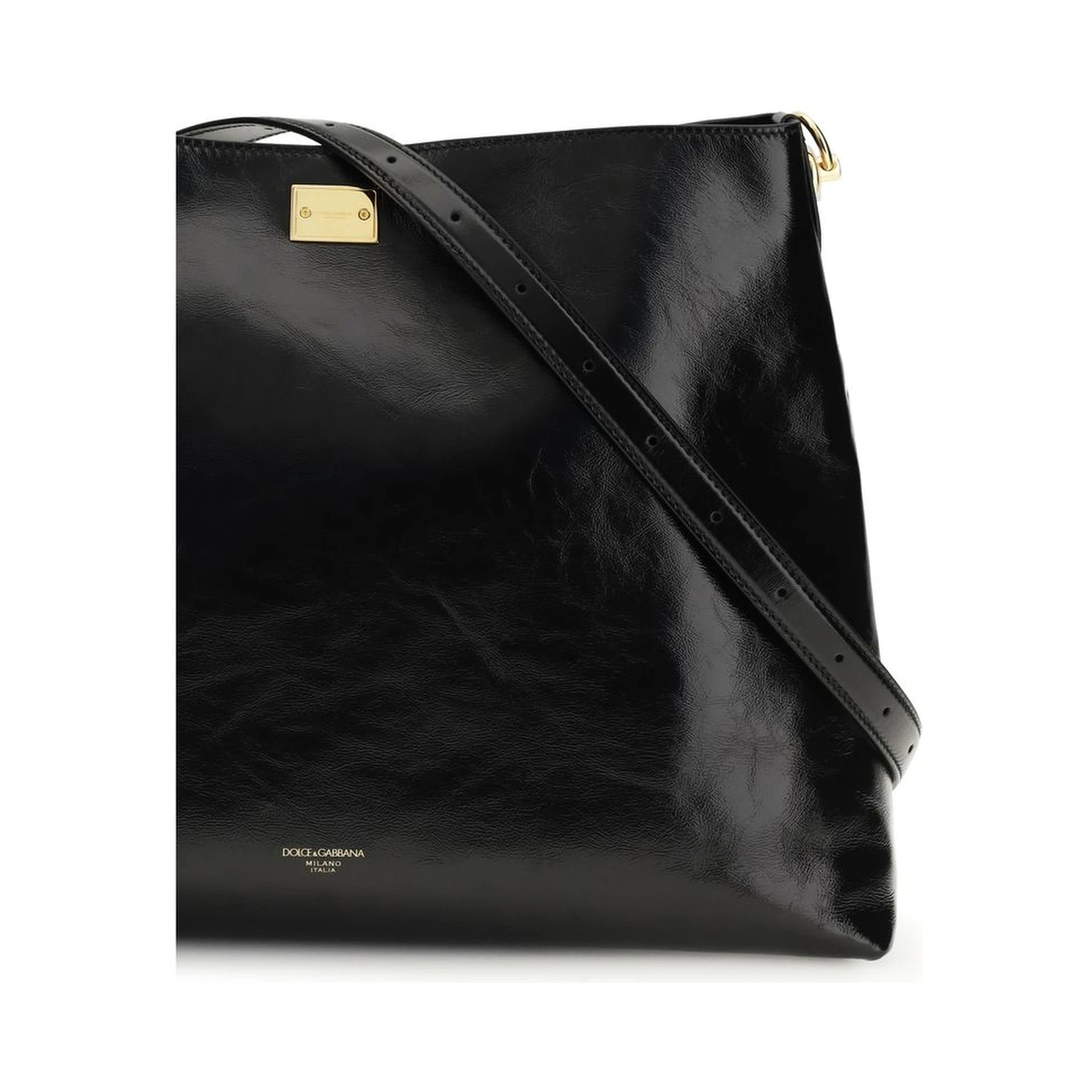 Black Calf Leather Bos Taurus Shoulder Bag