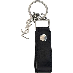 Black Calf Leather Bos Taurus Keychain