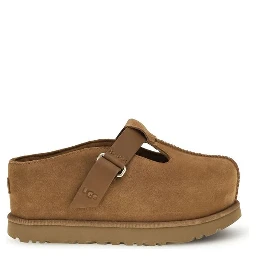 Brown Calf Leather Bos Taurus Mules