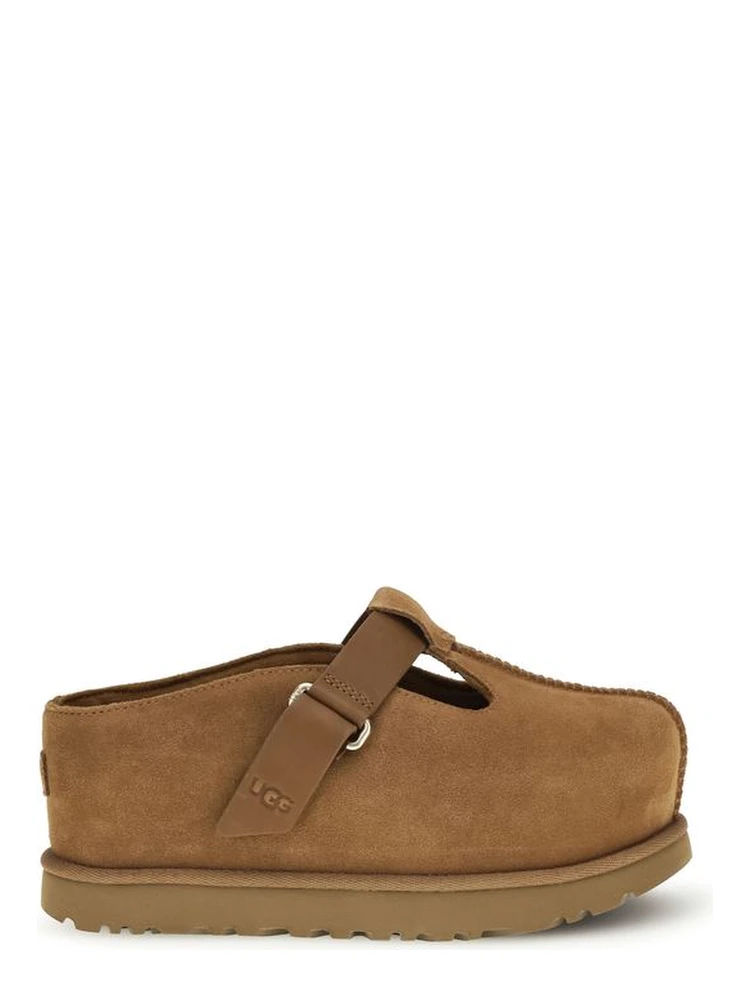 Brown Calf Leather Bos Taurus Mules