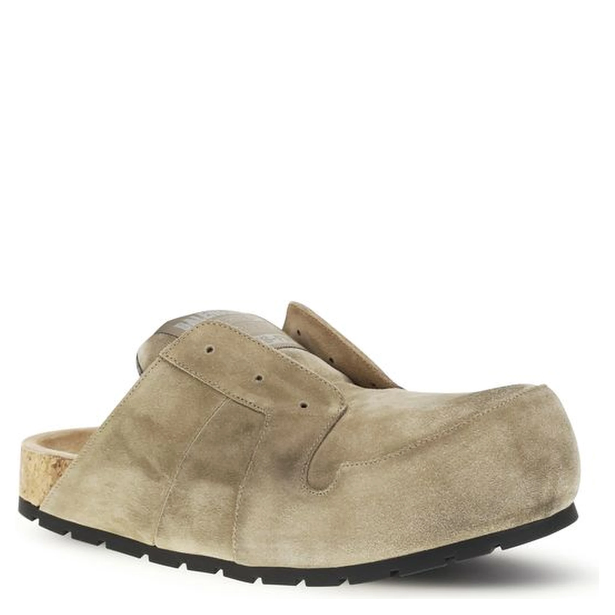 Beige Calf Leather Bos Taurus Mules