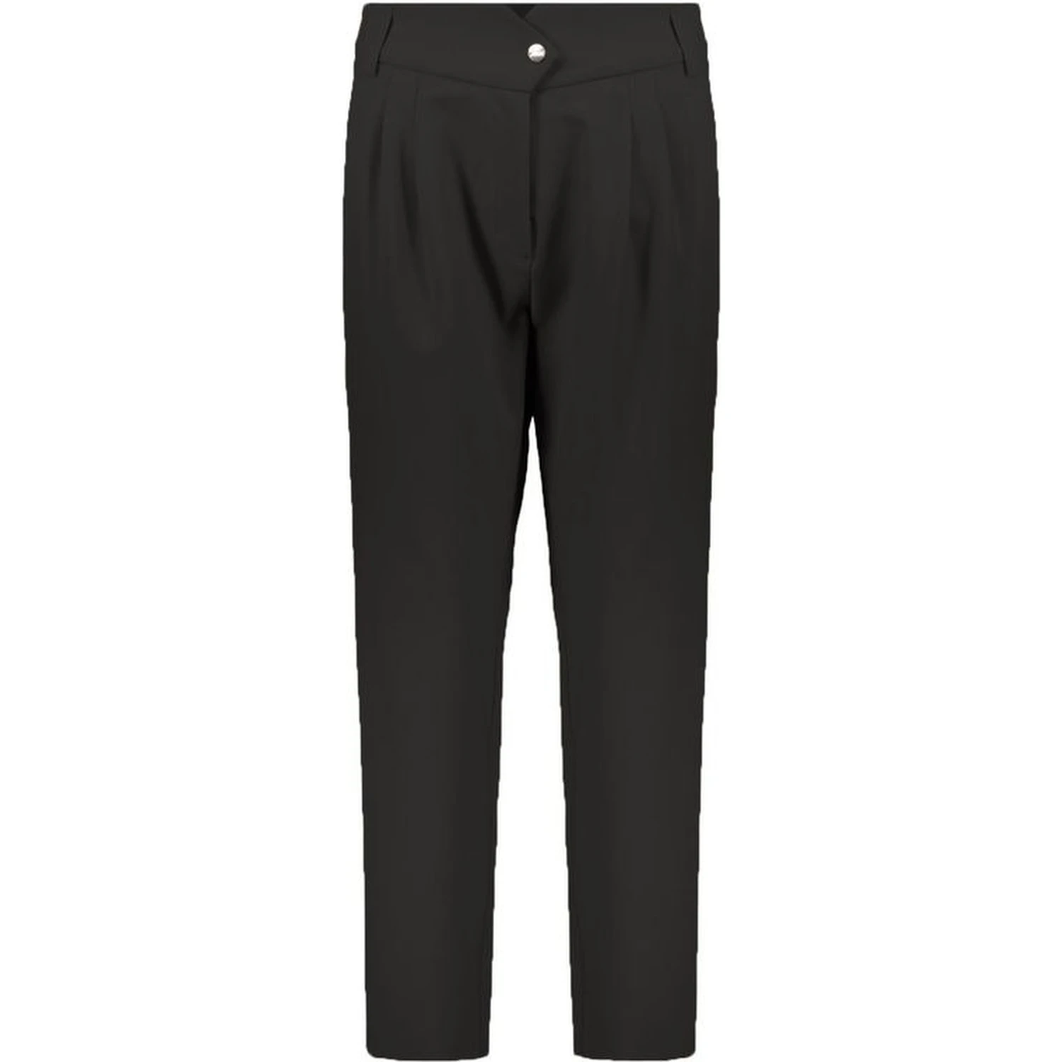 Black Elastane Casual Pants