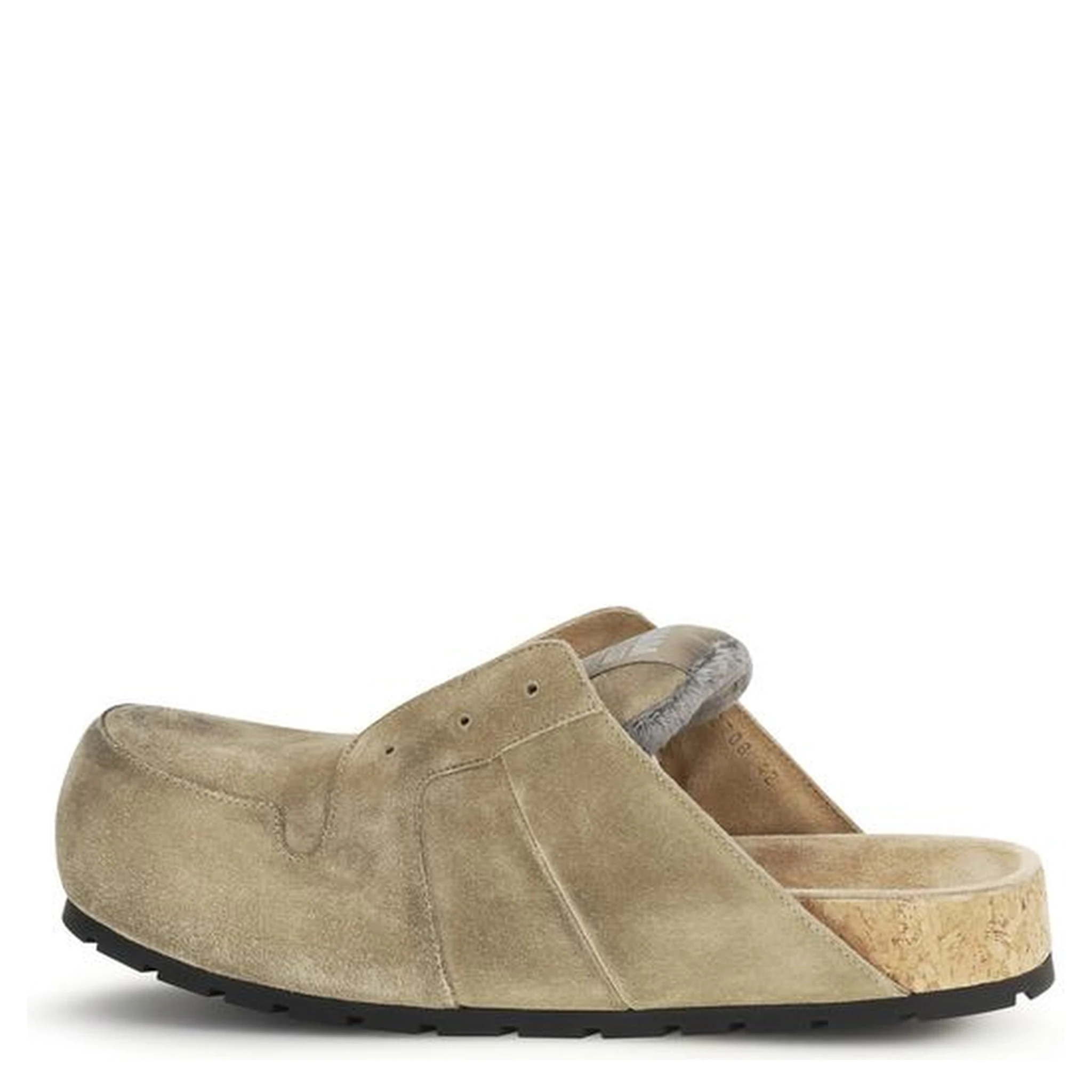 Beige Calf Leather Bos Taurus Mules