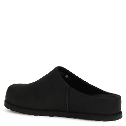 Black Calf Leather Bos Taurus Mules