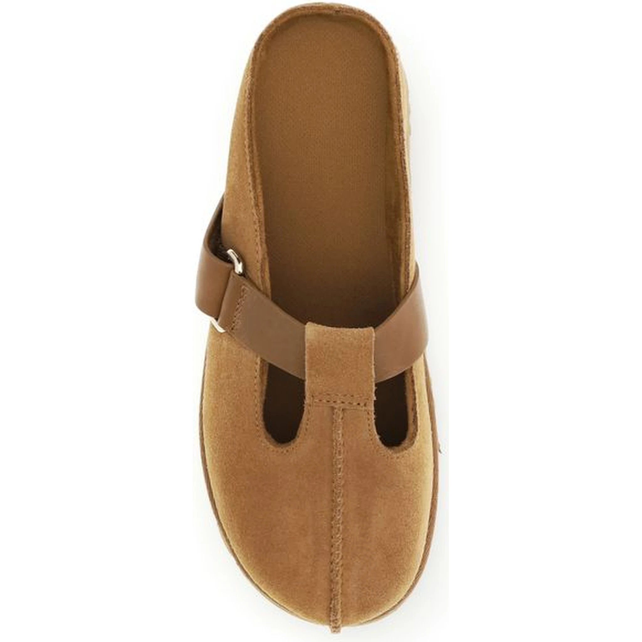 Brown Calf Leather Bos Taurus Mules