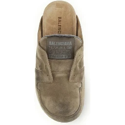 Beige Calf Leather Bos Taurus Mules