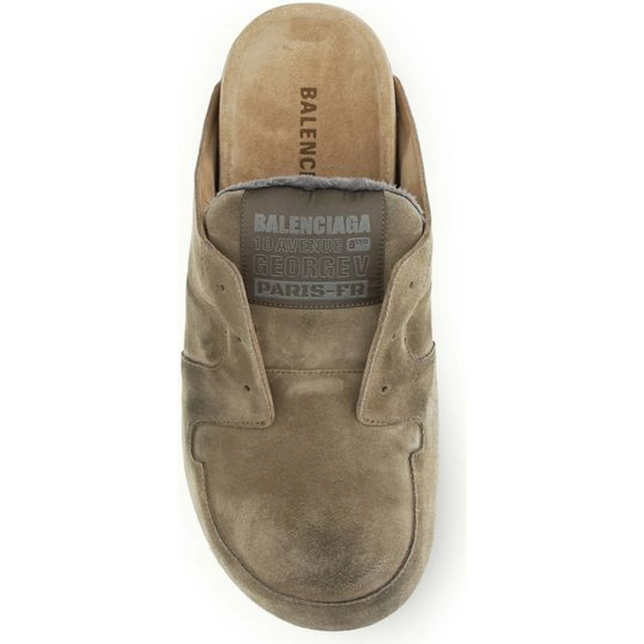 Beige Calf Leather Bos Taurus Mules