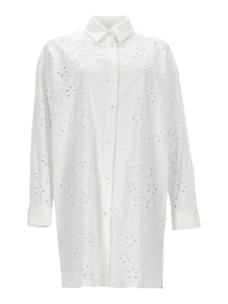 LONG SHIRT WITH PERFORATED PATTERN