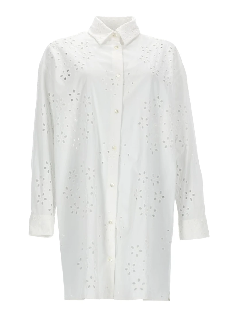 LONG SHIRT WITH PERFORATED PATTERN
