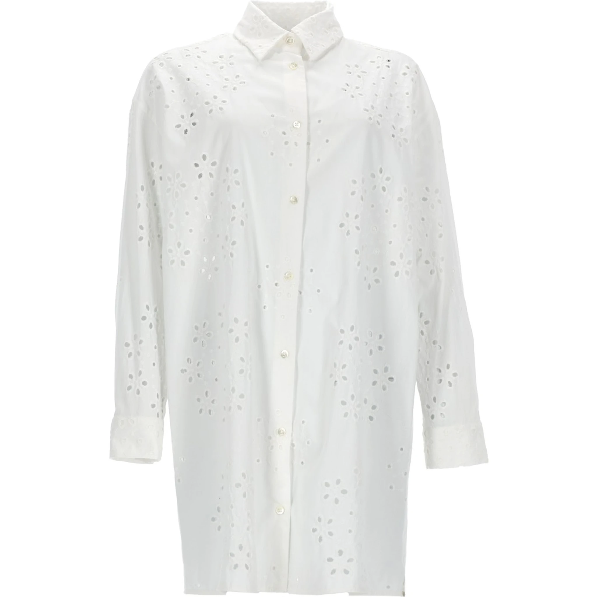 LONG SHIRT WITH PERFORATED PATTERN