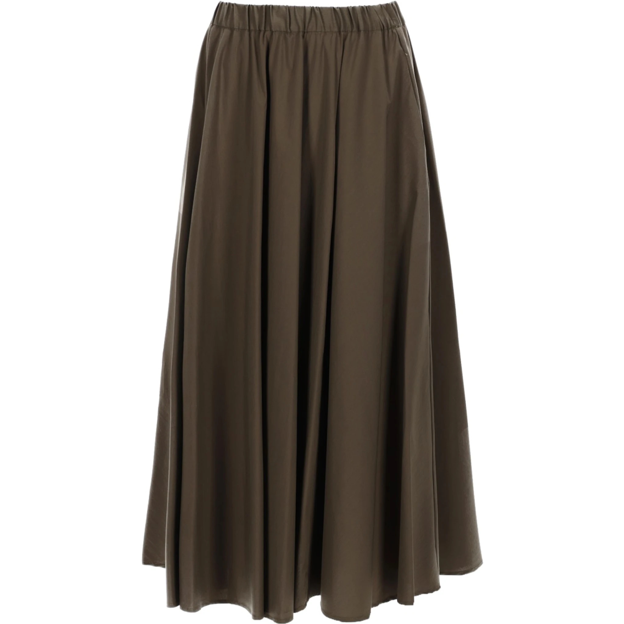 POPLIN MIDI SKIRT