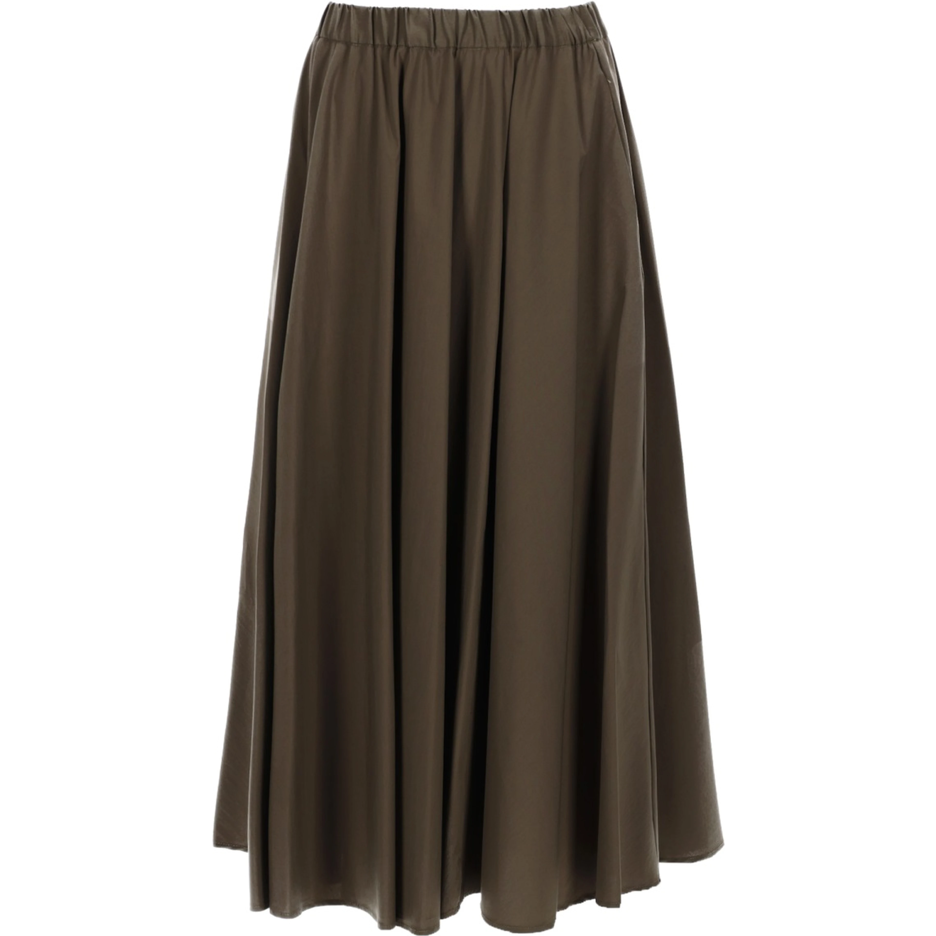 POPLIN MIDI SKIRT