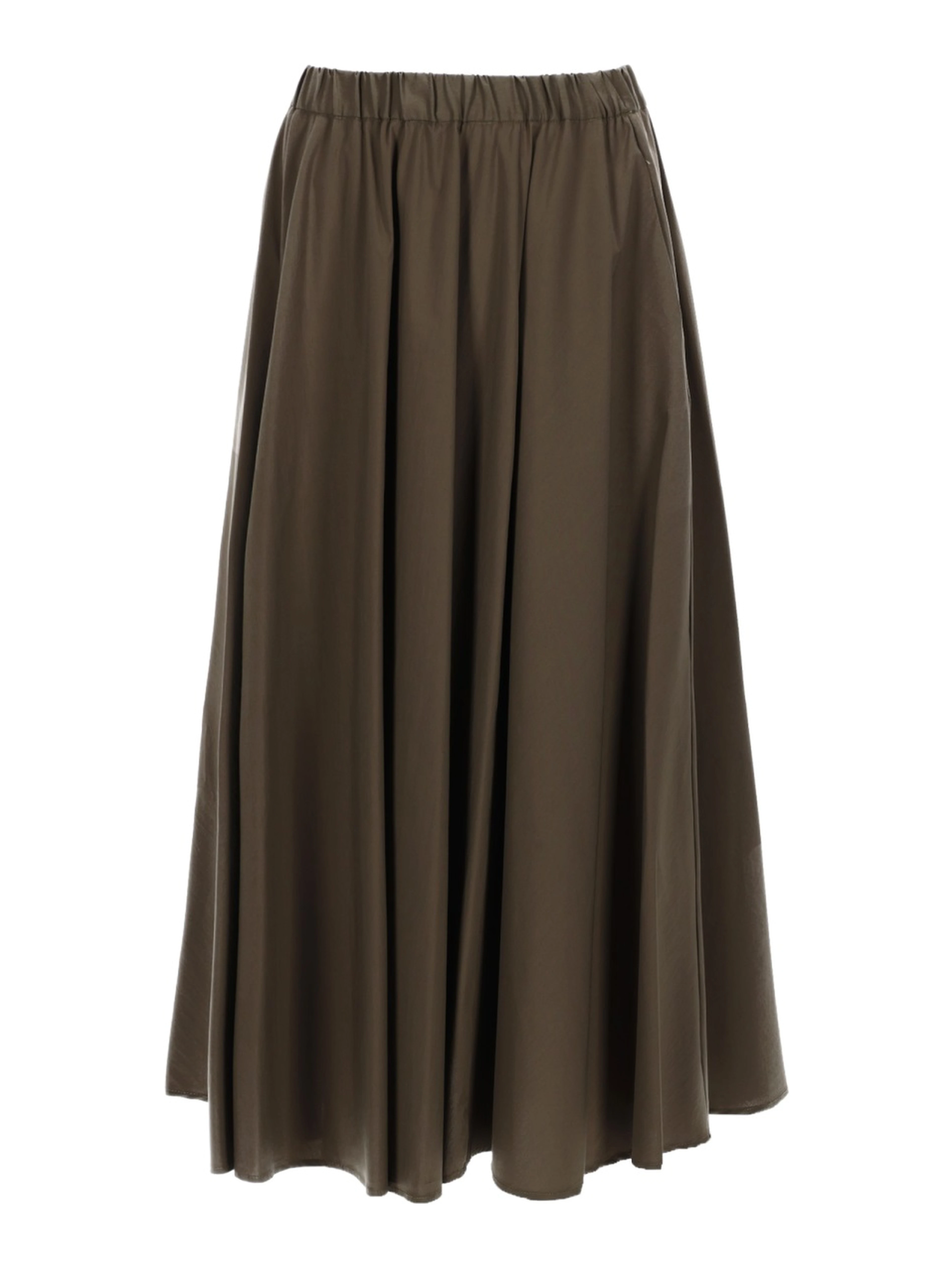 POPLIN MIDI SKIRT