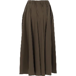 POPLIN MIDI SKIRT