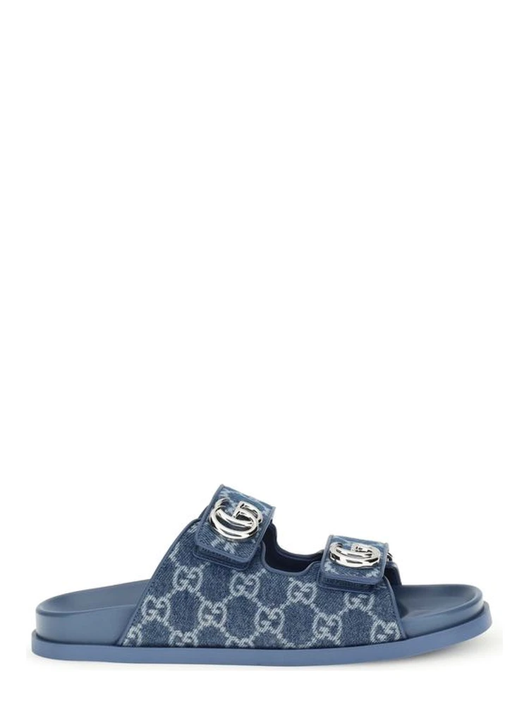 Blue Cotton Sandals
