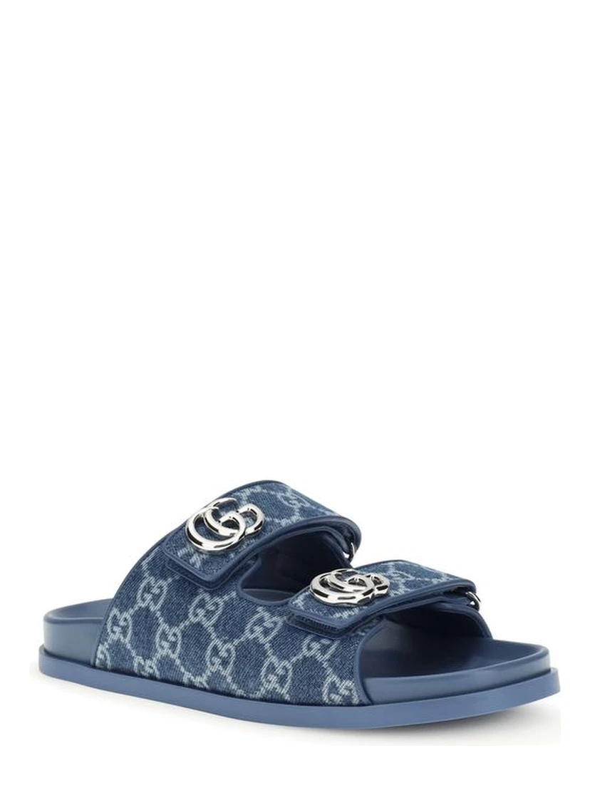 Blue Cotton Sandals