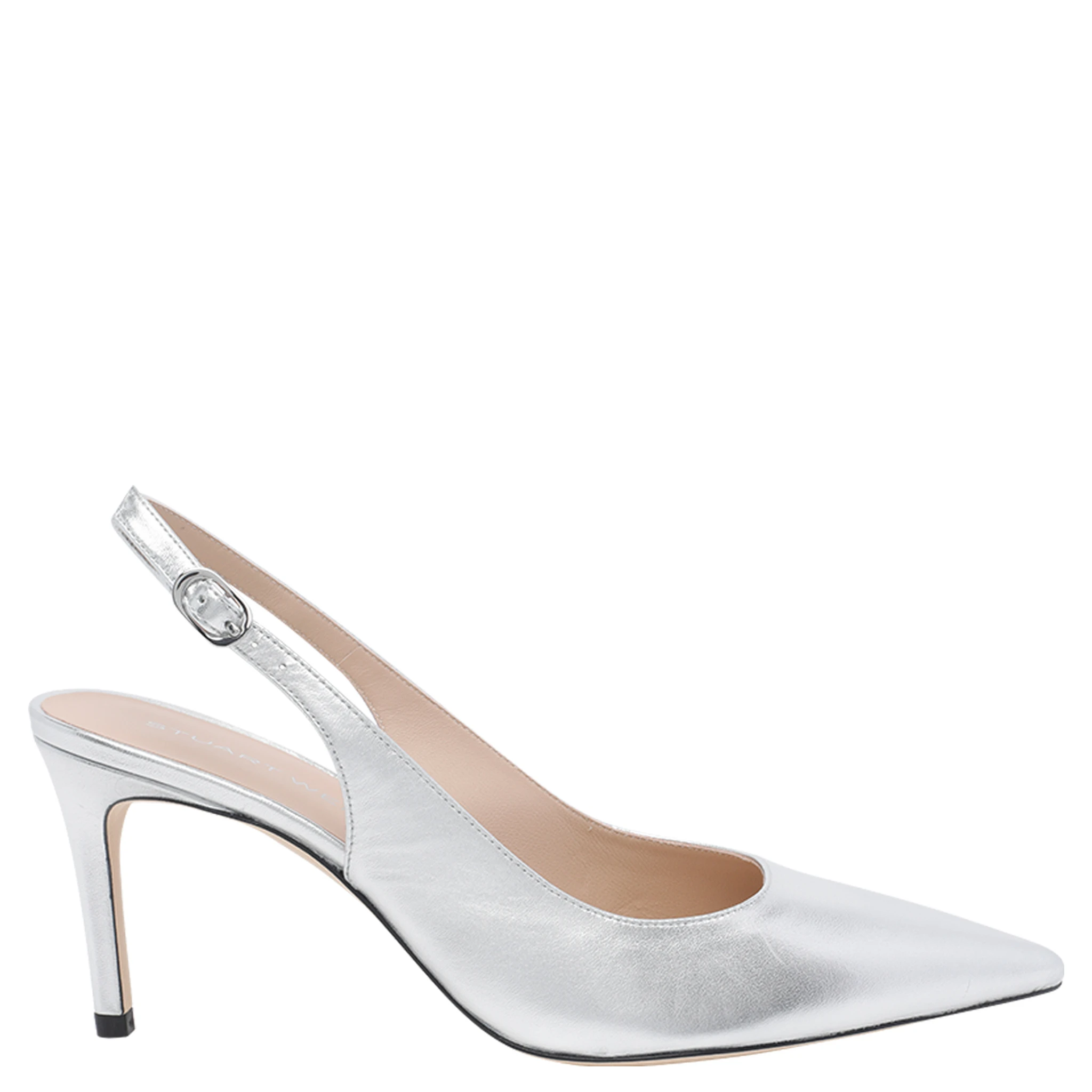 Stuart Weitzman With Heel Silver