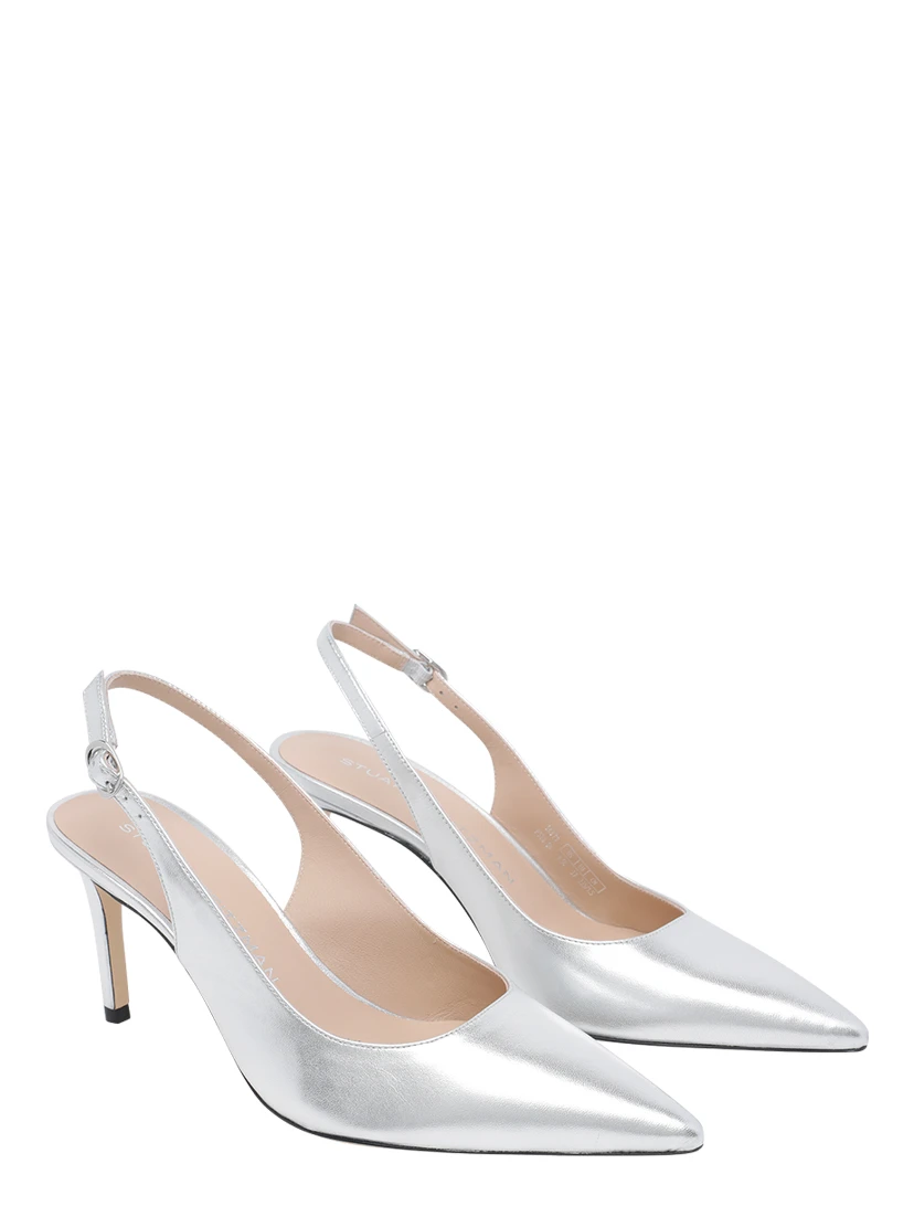 Stuart Weitzman With Heel Silver