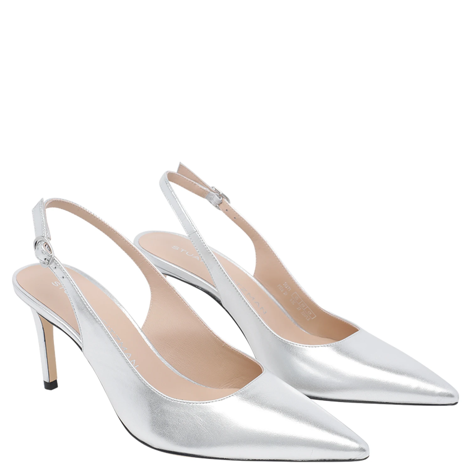 Stuart Weitzman With Heel Silver