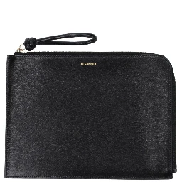 Black Leather Clutch Bag