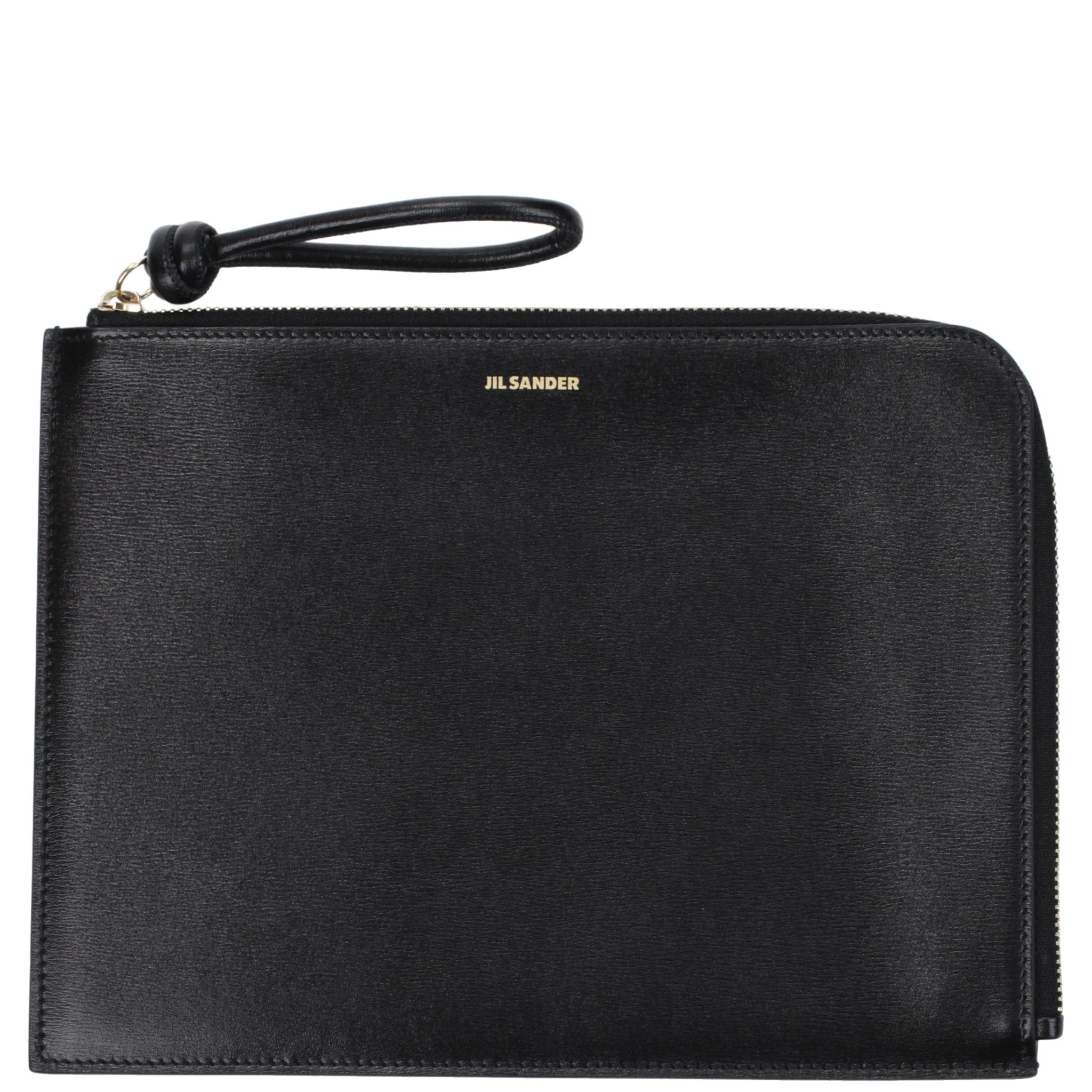 Black Leather Clutch Bag