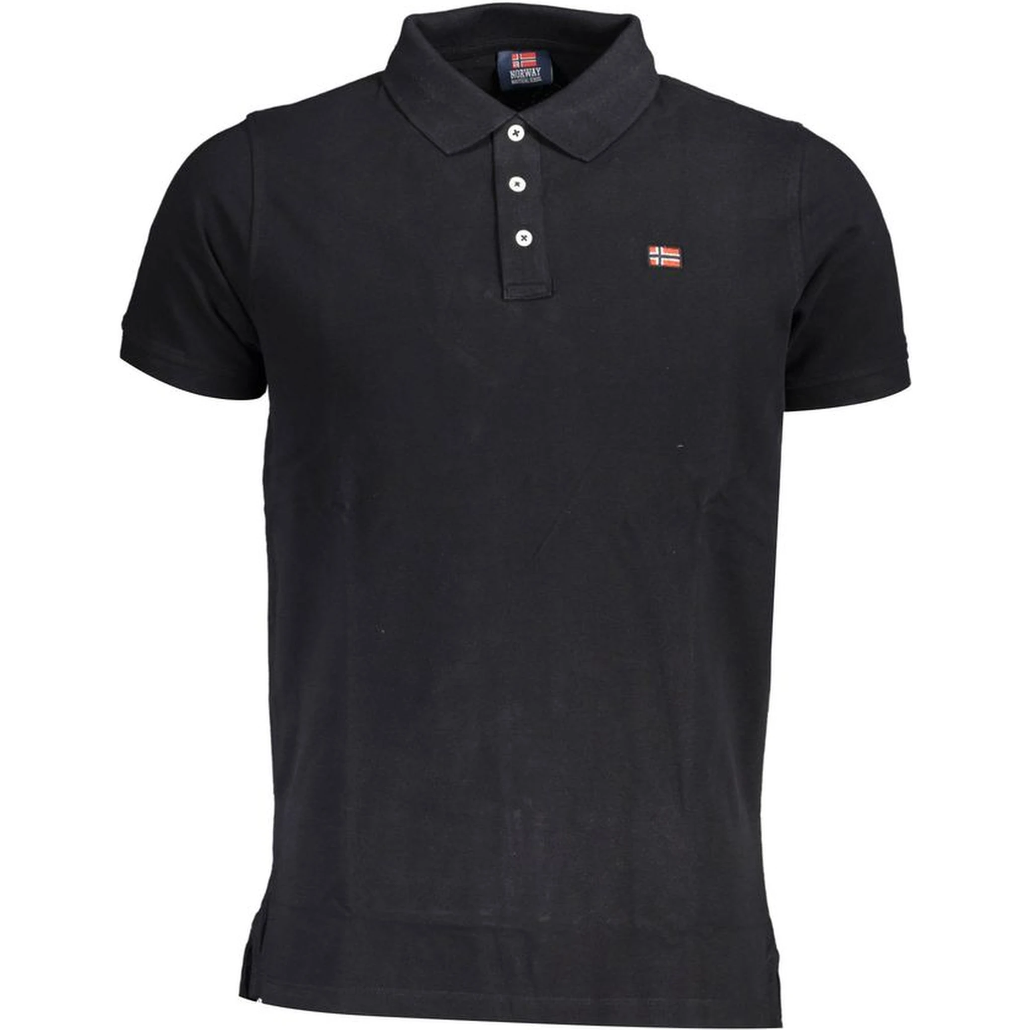 Black Cotton Men Polo Shirt