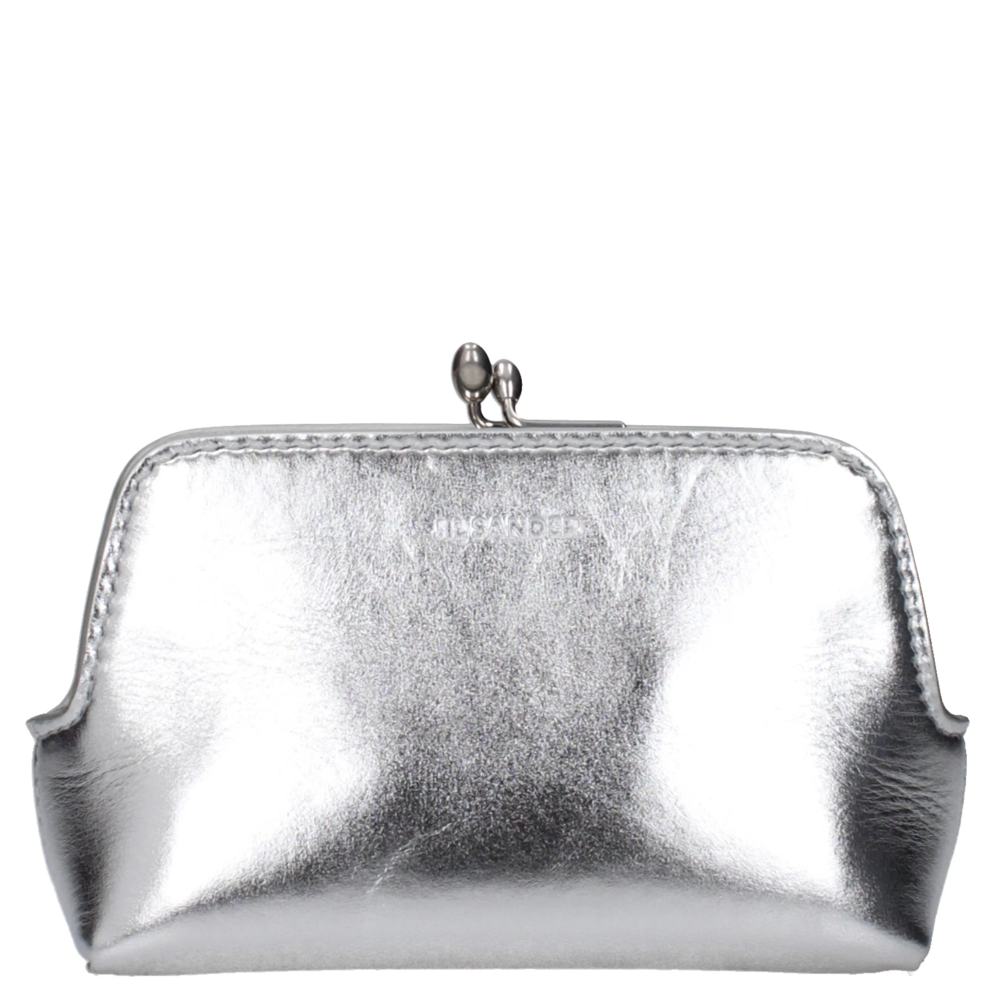 Gray Leather Crossbody Bag