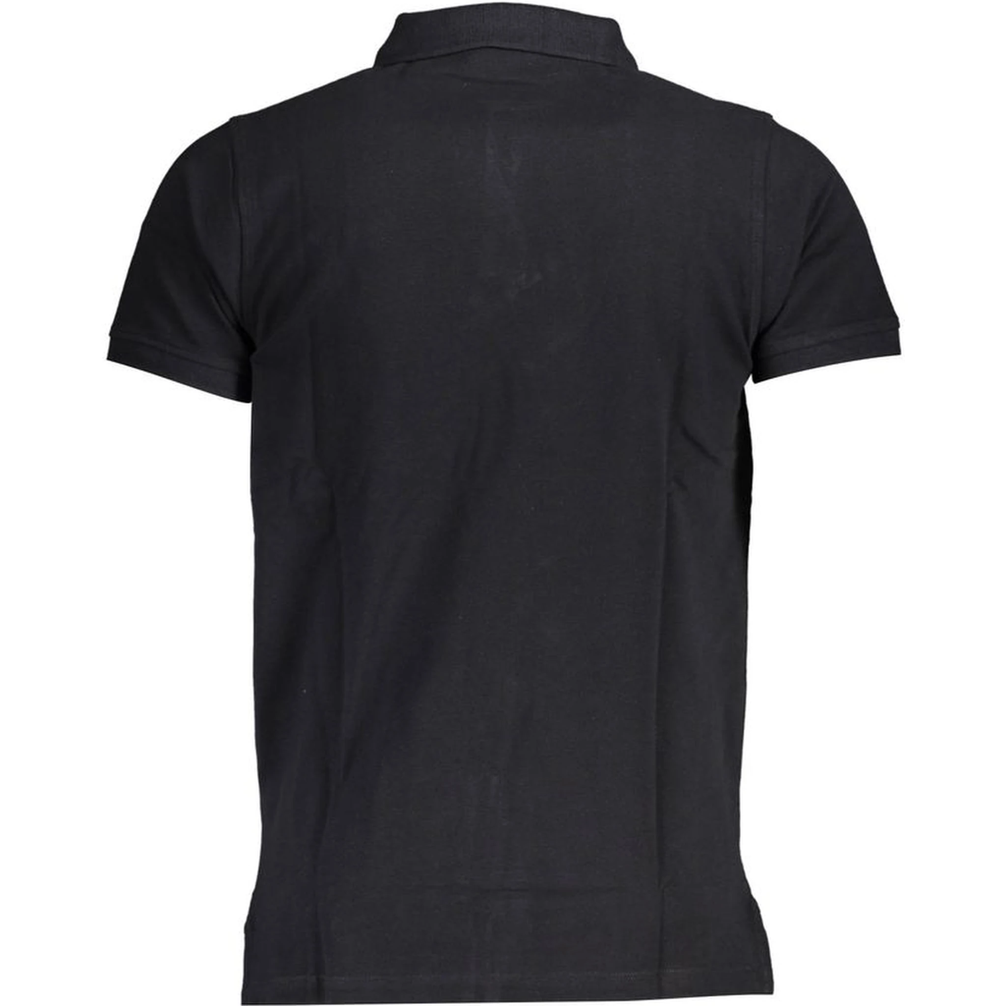 Black Cotton Men Polo Shirt