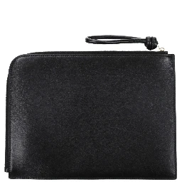 Black Leather Clutch Bag