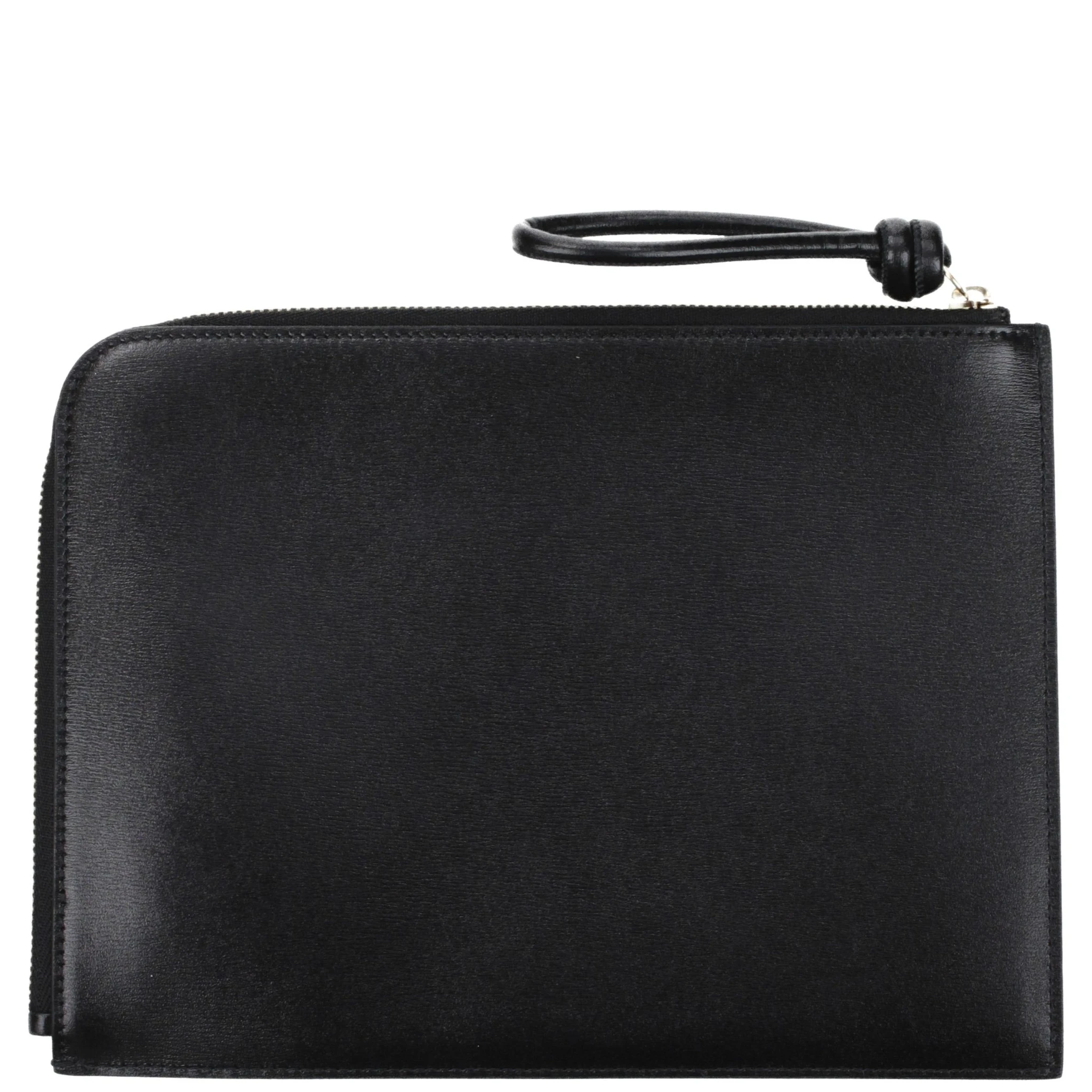 Black Leather Clutch Bag