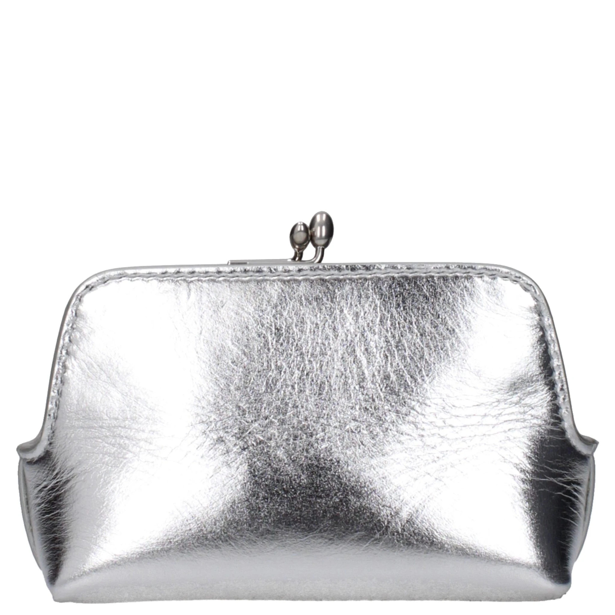Gray Leather Crossbody Bag