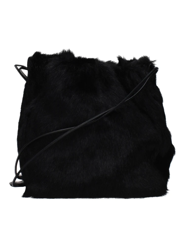 Black Fur Shoulder Bag