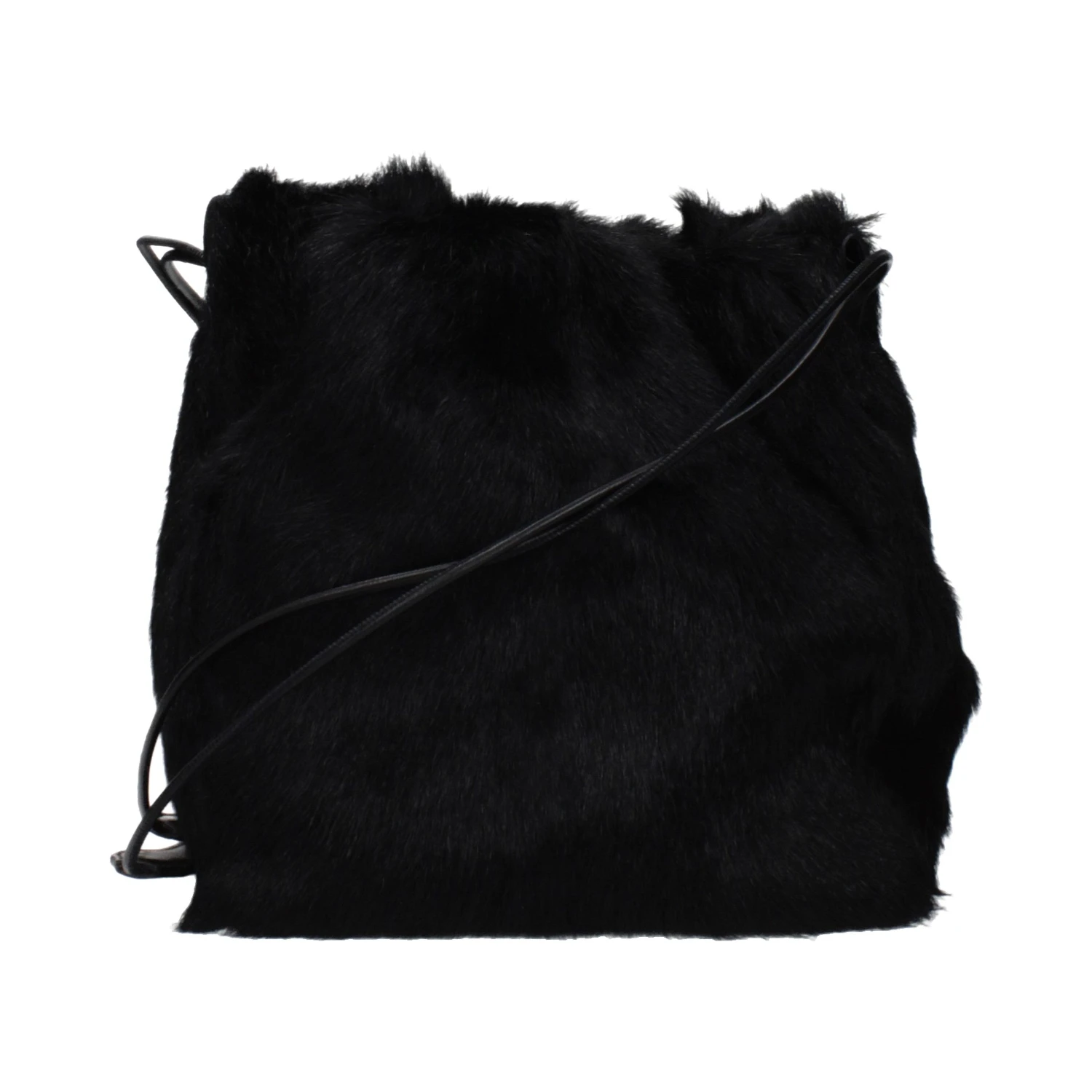 Black Fur Shoulder Bag