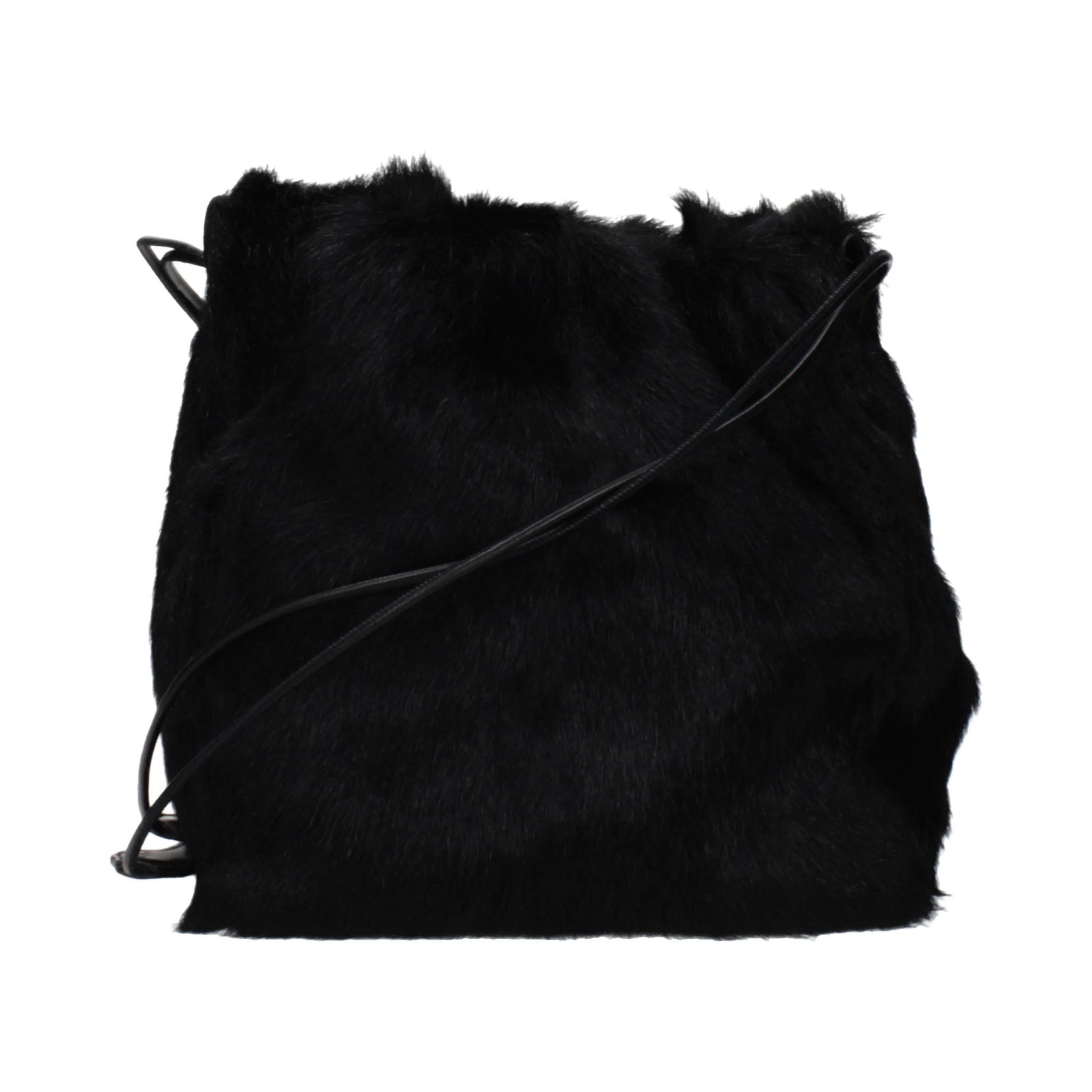 Black Fur Shoulder Bag