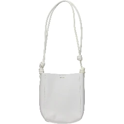 Beige Leather Shoulder Bag
