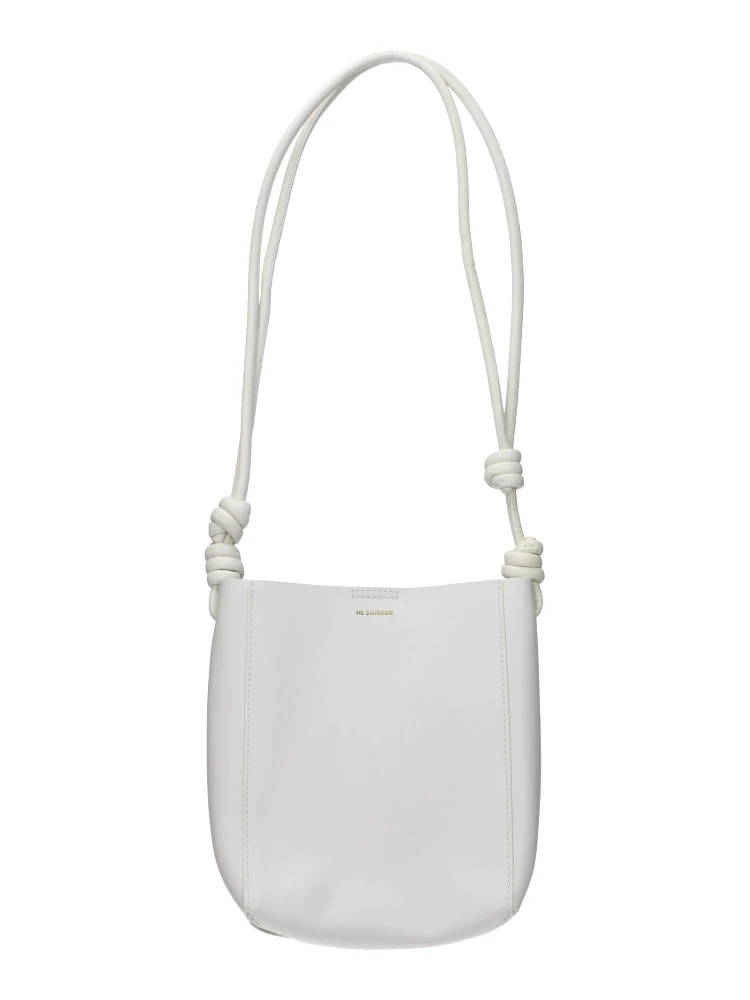 Beige Leather Shoulder Bag