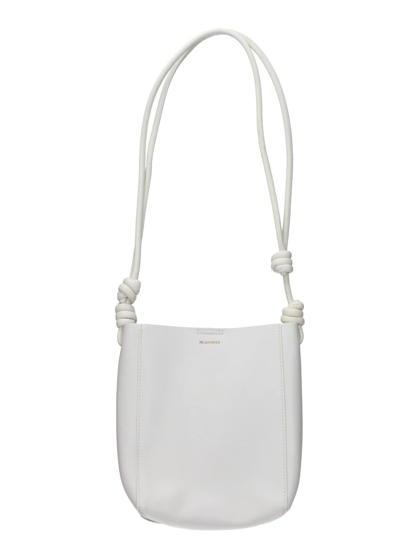 Beige Leather Shoulder Bag