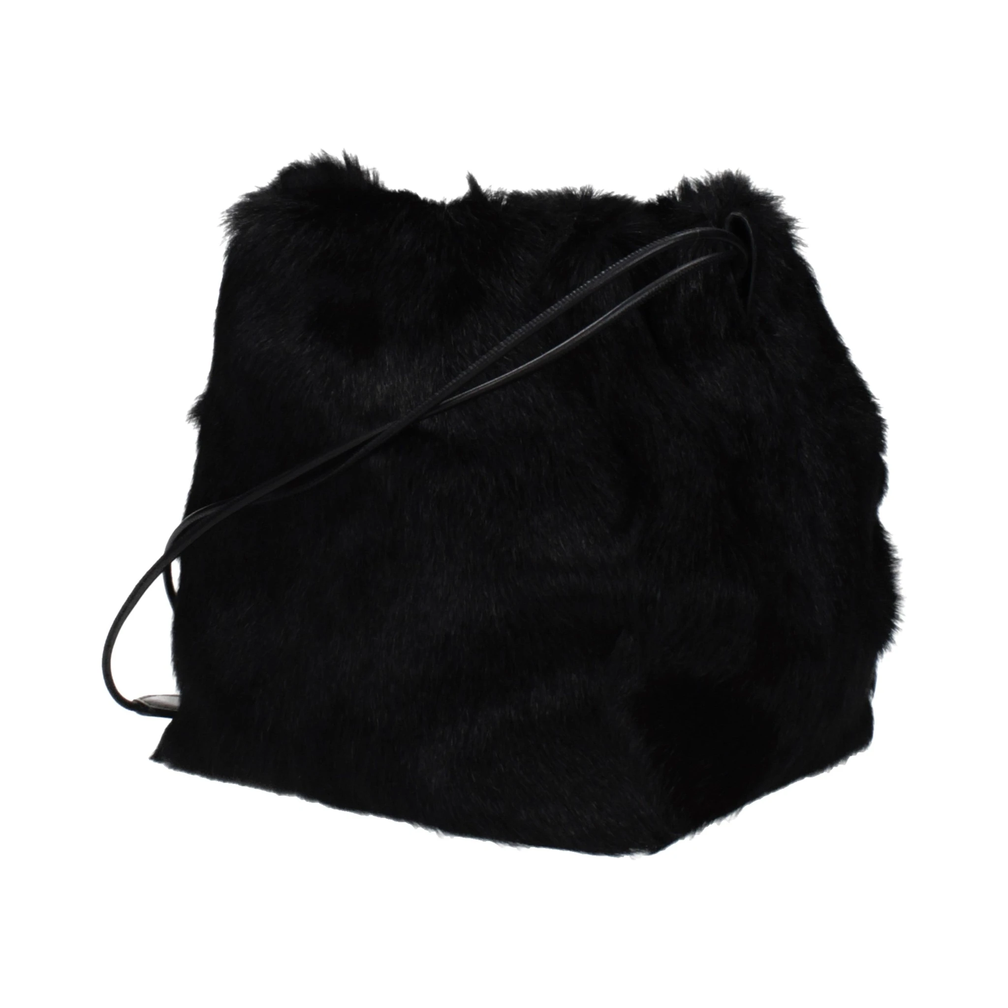Black Fur Shoulder Bag