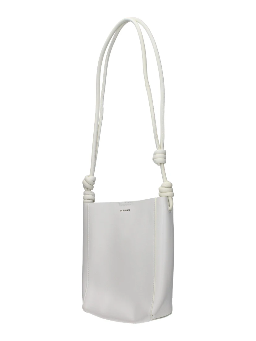 Beige Leather Shoulder Bag