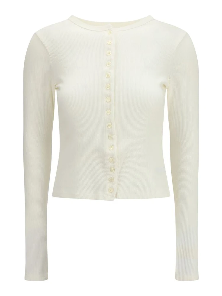 White Cotton Cardigan